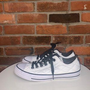 Converse Chuck Taylor All Star Ox White Quilted Lace Up Sneakers Size 8